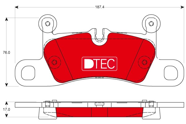Bromsbeläggsats, Bakaxel Trw Dtec cotec GDB1875DTE TRW