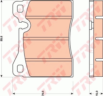 Bromsbeläggsats, Framaxel, Bakaxel Trw GDB270 TRW