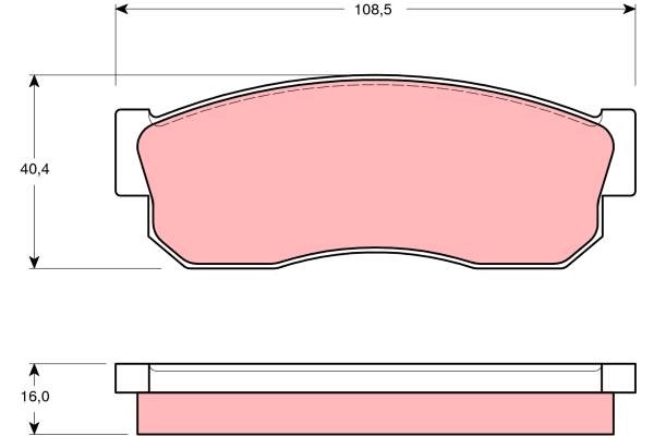 Bromsbeläggsats, Framaxel Trw GDB288 TRW Bromsbeläggsats, Framaxel Trw GDB288 TRW