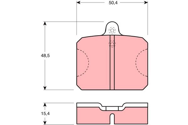 Bromsbeläggsats, Framaxel Trw GDB300 TRW Bromsbeläggsats, Framaxel Trw GDB300 TRW