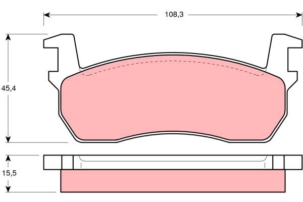Bromsbeläggsats, Framaxel Trw GDB303 TRW