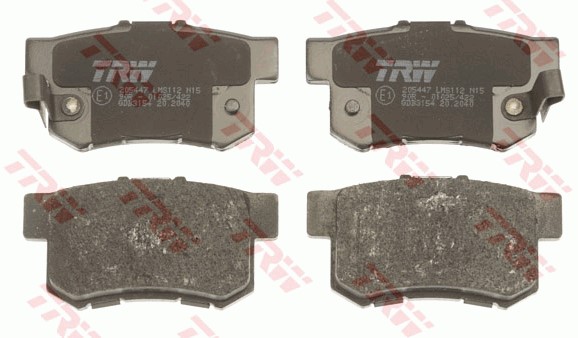 Bromsbeläggsats, Bakaxel Trw Cotec GDB3154 TRW