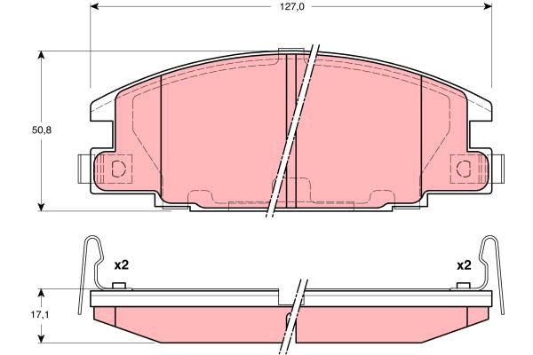 Bromsbeläggsats, Framaxel Trw GDB3161 TRW