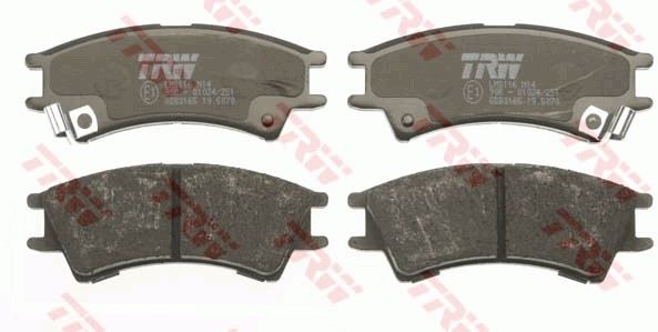 Bromsbeläggsats, Framaxel Trw Cotec GDB3165 TRW