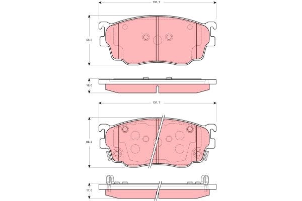 Bromsbeläggsats, Framaxel Trw GDB3253 TRW