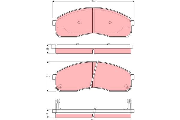 Bromsbeläggsats, Framaxel Trw GDB3261 TRW