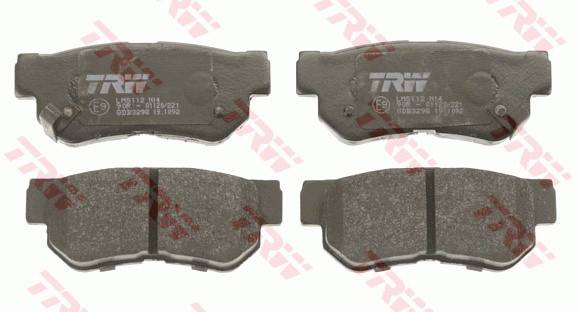 Bromsbeläggsats, Framaxel, Bakaxel Trw GDB3298 TRW