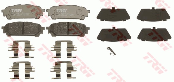 Bromsbeläggsats, Bakaxel Trw Cotec GDB3395 TRW