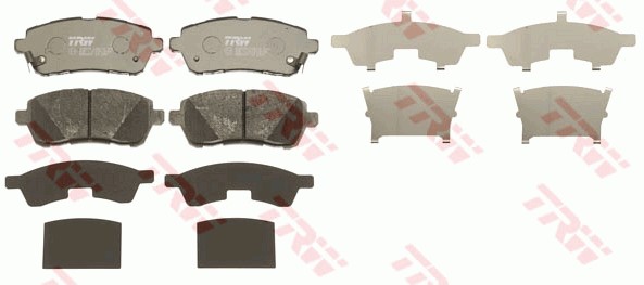 Bromsbeläggsats, Framaxel Trw Cotec GDB3437 TRW