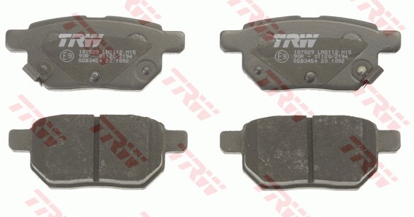 Bromsbeläggsats, Bakaxel Trw Cotec GDB3454 TRW