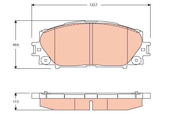 Bromsbeläggsats, Framaxel Trw GDB3459 TRW