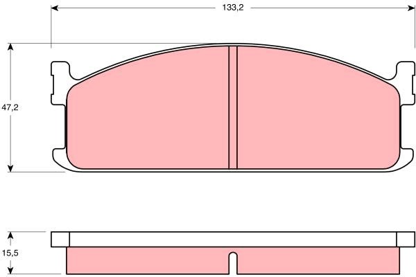 Bromsbeläggsats, Framaxel Trw GDB345 TRW