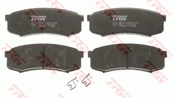Bromsbeläggsats, Bakaxel, Framaxel Trw Cotec GDB3464 TRW