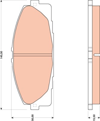 Bromsbeläggsats, Framaxel Trw GDB3485 TRW