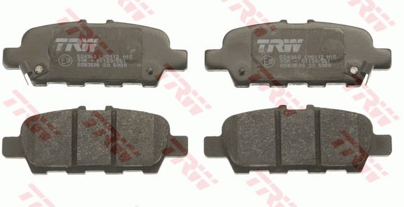 Bromsbeläggsats, Bakaxel Trw Cotec GDB3508 TRW