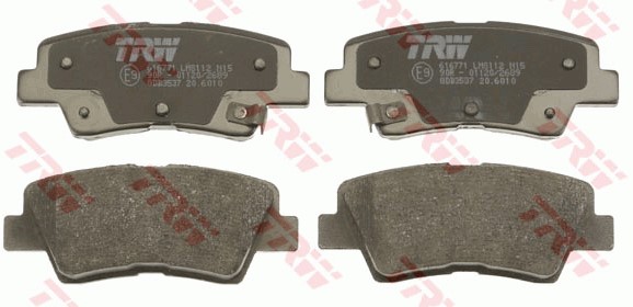 Bromsbeläggsats, Bakaxel, Framaxel Trw Cotec GDB3537 TRW