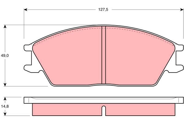 Bromsbeläggsats, Framaxel Trw GDB373 TRW