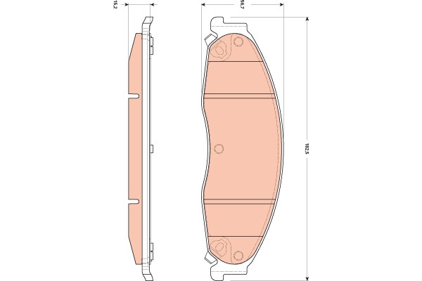 Bromsbeläggsats, Framaxel Trw GDB4601 TRW