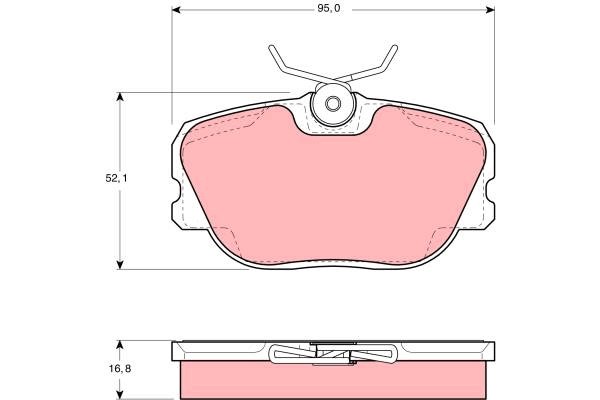 Bromsbeläggsats, Framaxel Trw GDB460 TRW