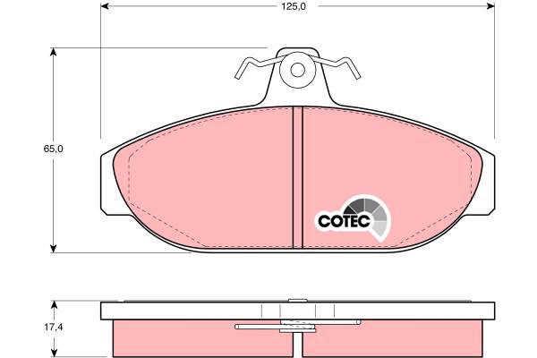Bromsbeläggsats, Framaxel Trw Cotec GDB482 TRW