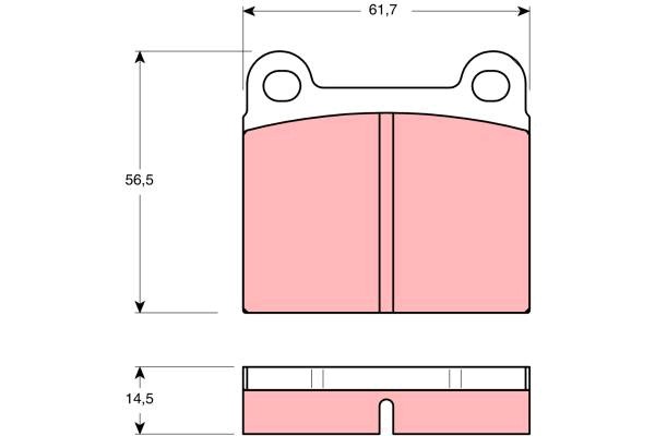 Bromsbeläggsats, Bakaxel, Framaxel Trw GDB656 TRW Bromsbeläggsats, Bakaxel, Framaxel Trw GDB656 TRW