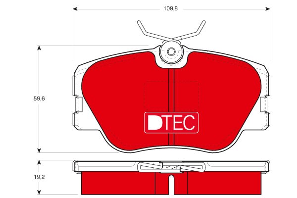 Bromsbeläggsats, Framaxel Trw Dtec cotec GDB818DTE TRW