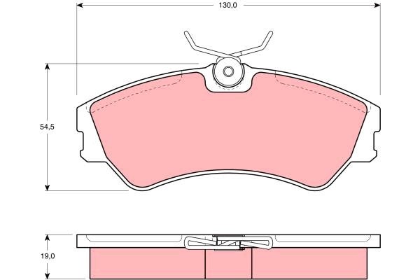 Bromsbeläggsats, Framaxel Trw GDB862 TRW