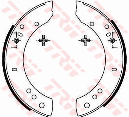 Bromsbackar, sats, Bakaxel Trw GS6082 TRW