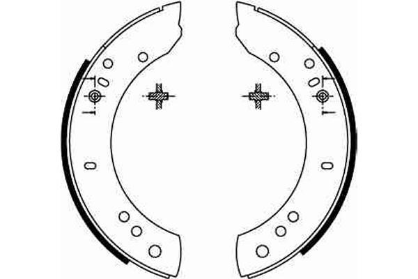 Bromsbackar, sats, Bakaxel Trw GS6082 TRW