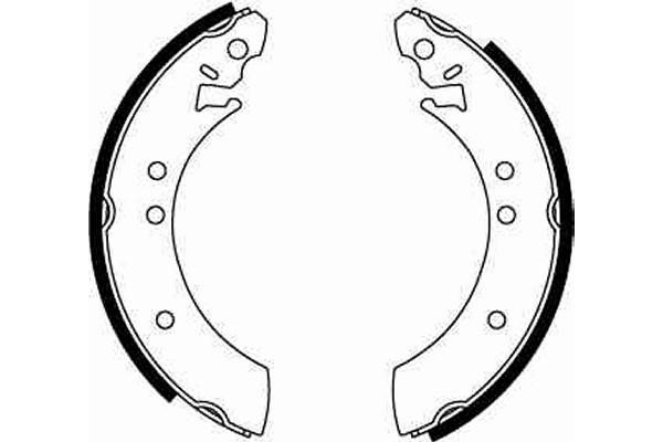 Bromsbackar, sats, Bakaxel Trw GS6086 TRW
