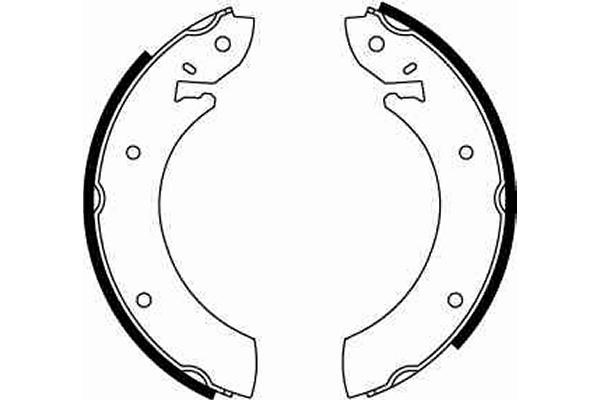 Bromsbackar, sats, Bakaxel Trw GS6102 TRW