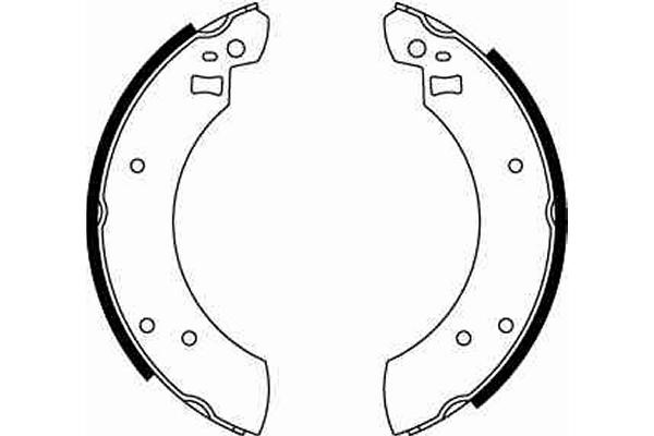 Bromsbackar, sats, Bakaxel Trw GS6125 TRW