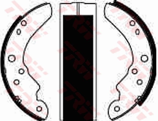 Bromsbackar, sats, Bakaxel Trw GS6141 TRW