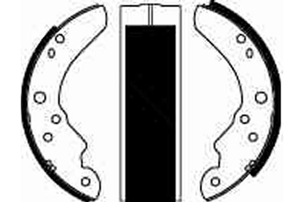 Bromsbackar, sats, Bakaxel Trw GS6141 TRW
