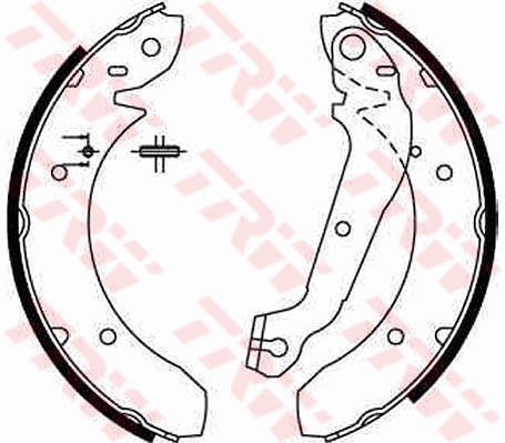Bromsbackar, sats, Bakaxel Trw GS6166 TRW