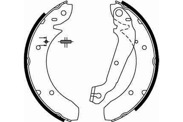 Bromsbackar, sats, Bakaxel Trw GS6166 TRW