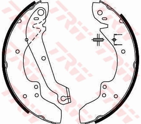 Bromsbackar, sats, Bakaxel Trw GS6167 TRW
