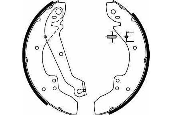 Bromsbackar, sats, Bakaxel Trw GS6167 TRW
