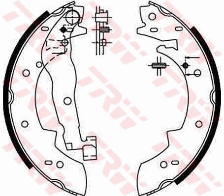 Bromsbackar, sats, Bakaxel Trw GS6190 TRW