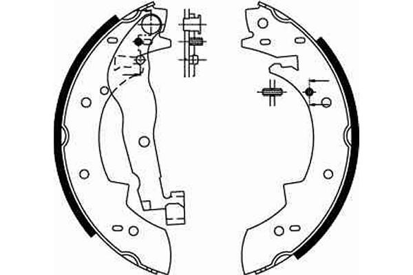 Bromsbackar, sats, Bakaxel Trw GS6190 TRW