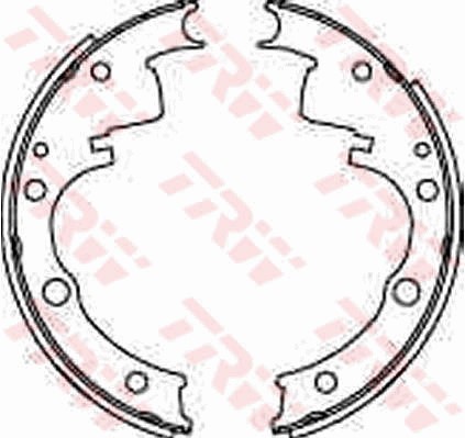Bromsbackar, sats, Bakaxel Trw GS6209 TRW