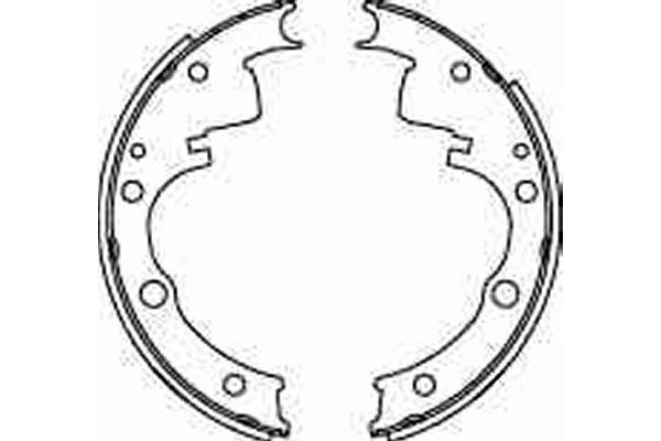 Bromsbackar, sats, Bakaxel Trw GS6209 TRW