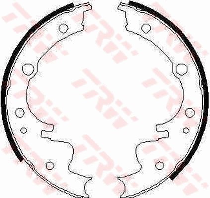 Bromsbackar, sats, Bakaxel Trw GS6220 TRW