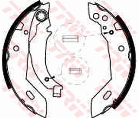 Bromsbackar, sats, Bakaxel Trw GS6228 TRW