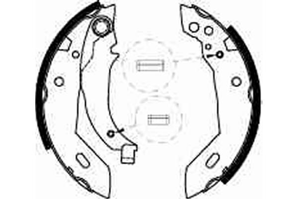 Bromsbackar, sats, Bakaxel Trw GS6228 TRW