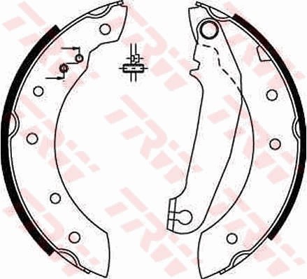 Bromsbackar, sats, Bakaxel Trw GS6233 TRW