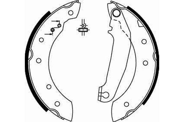 Bromsbackar, sats, Bakaxel Trw GS6233 TRW