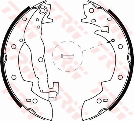 Bromsbackar, sats, Bakaxel Trw GS6237 TRW