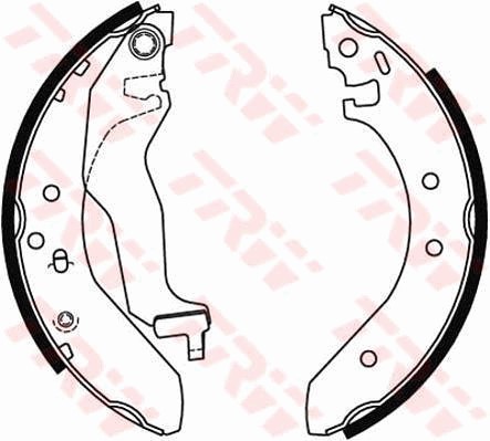 Bromsbackar, sats, Bakaxel Trw GS6246 TRW