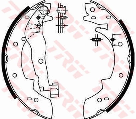 Bromsbackar, sats, Bakaxel Trw GS6251 TRW